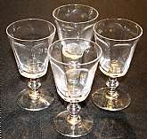 Up for sale are these Bryce Antique Clear Set Of Four Wine Glasses in great condition with no chips or cracks. The glasses are approx. 5"T by 2 7/8"W.Shipping Excludes: Alaska/Hawaii, US Protectorates, APO/FPO, PO BoxShipping Provided to the