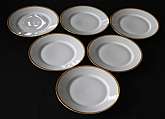 Up for sale are these Wm Guerin & Co Limoges Pattern 547 Set Of Six Salad Or Lunch Plates in excellent condition with no chips or cracks. Gold encrusted band of slashes/boxes. They measure approx. 8 1/2"W. Shipping Excludes: Alaska/Hawaii, US P