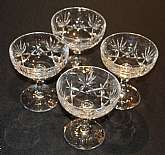 Up for sale are these Gorham Crown Point Set Of Four Champagne Glasses in great condition with no chips or cracks. They measure approx. 4 1/2"T by 4 1/8"W. Shipping Excludes: Alaska/Hawaii, US Protectorates, APO/FPO, PO BoxShipping Provided t