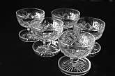 Up for sale are these Webb Thomas St Andrews Crystal England Set Of Five Grapefruit Glasses in excellent condition with no chips or cracks. They measure approx. 3 1/8"T by 3 3/4"W.  Shipping Excludes: Alaska/Hawaii, US Protectorates, APO/FPO,