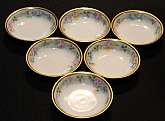 Up for sale is this Royal Bayreuth Antique Pink Rose Floral Set Of 6 Berry Bowls in great condition with no chips, cracks or crazing. Minor Gold Wear. The bowls measures approx. 5 1/8"W. This mark was used around 1902. Please see my other sales for m