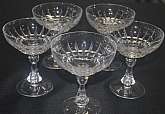 Up for sale are these Nachtmann Astra Set Of Five Crystal Champagne Glasses With a Cut Bowl & Stem in excellent condition with no chips or cracks. They measure approx. 5"T. I have other sales for this pattern.Shipping Excludes: Alaska/Hawaii, U