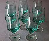 Up for sale are these Vintage Rare Set of 8 Stunning Sasaki Harmony Aqua Juice Glasses Mid Century in excellent condition with no chips or cracks. The glasses measures approx. 5 1/4" Tall. Please see my other sales for this pattern. Shipping Exclud