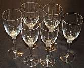 Up for sale are these Crystal Clear Industries Frost Set Of 4 Water Goblets & 2 Wine Glasses in excellent condition with no chips or cracks. The water goblets measure approx. 8 5/8"T by 3 1/8"W and the wine glasses are 8 1/4"T by 2 7/8&