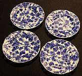Up for sale are these Vintage Ironstone China Patent 1944 Set of Four Plates in great condition with no chips or cracks. They measure approx. 6" Wide. Indented on the reverse "Ironstone China Patent 1944" which is very hard to see. I do not