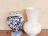 Dutch delft pottery vases