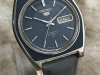 seiko 5 watch automatic men day date 21j clean see blue dial/same colour ring outside vintage retro v.rare watch Cal.7019-7380