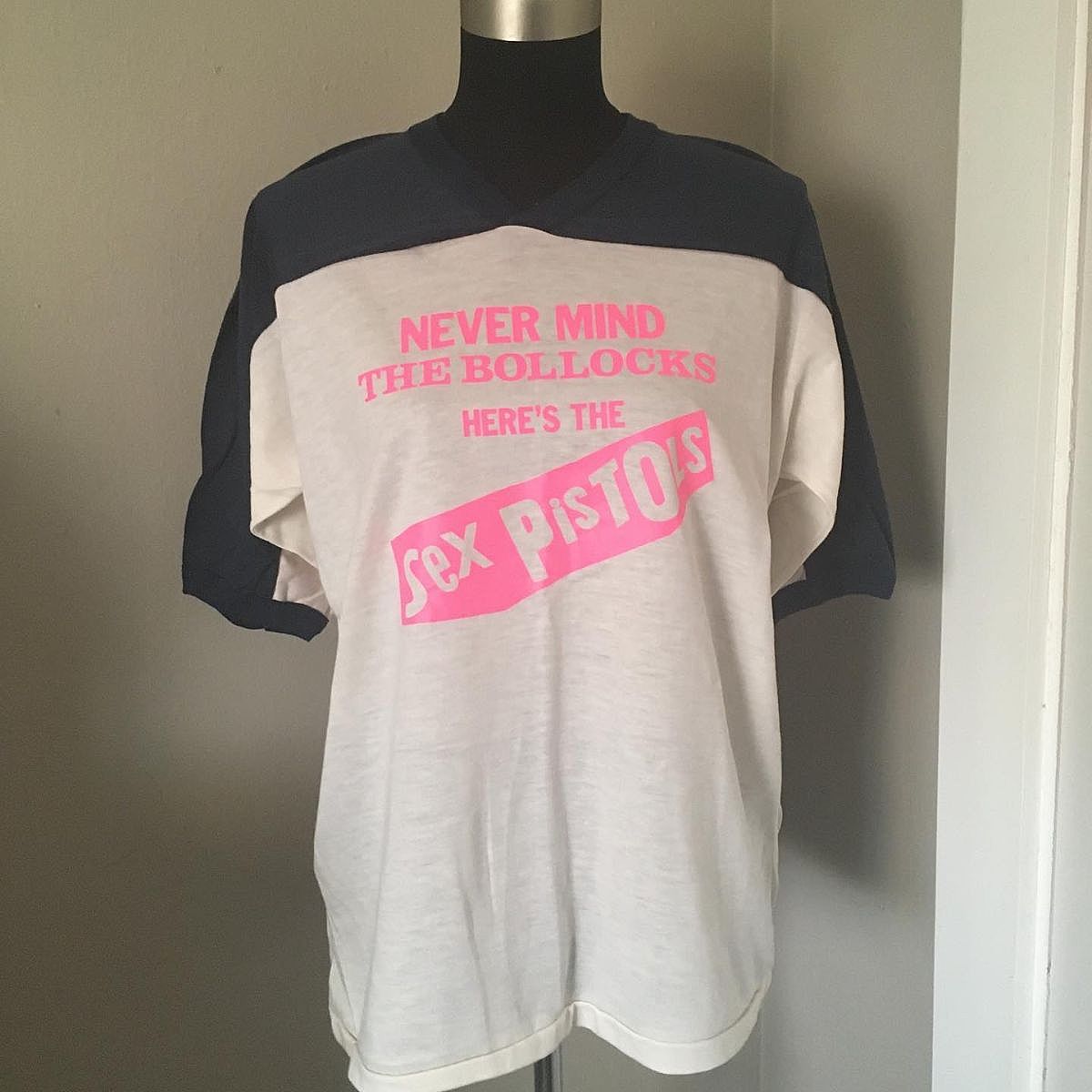 Vintage NOS Sex Pistols Tee Shirt Never Mind The Bollocks 1970's  Raglan  Made in USA